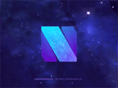 Novalaxy animation galaxy gif logo logotype modern monogram n space star