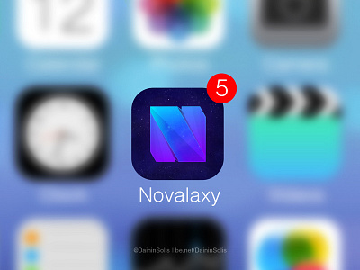 Novalaxy app colorful galaxy icon logo logotype modern monogram n space star