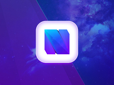 Novalaxy App Icon app colorful galaxy gradient icon logo logotype modern monogram n space star