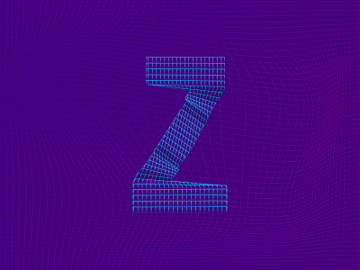 Grid Z font grid letter mesh type typography z