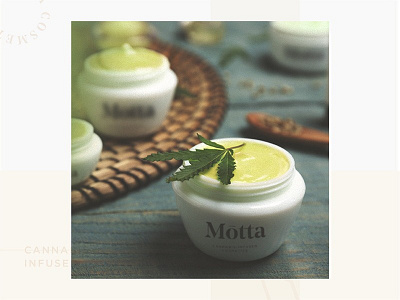 Motta Cosmetics - Packaging beauty cannabis cosmetics cream elegant ganja leaf marijuana mexico miami mockup motta nicaragua organic sativa serif skincare typography