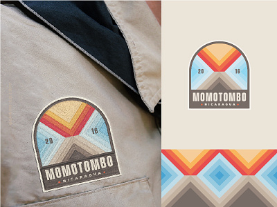 Momotombo badge badge badges branding camping embroidery icon lava logo magma nicaragua outdoor outdoor badge patch patch design scout vector volcan volcanic volcano