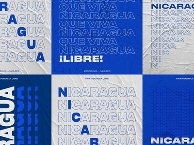 Colors of dissidence - Poster Serie blue freedom liberty libre managua nicaragua poster poster a day poster design poster designer resistance typography typography poster white