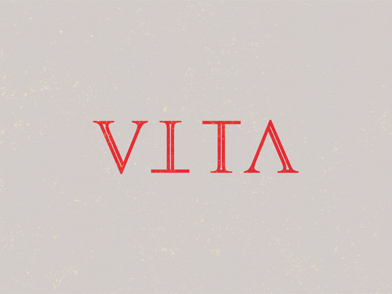 Vita Ambigram ambigram animation logo logomark logotype nicaragua serif vita vitae wordmark