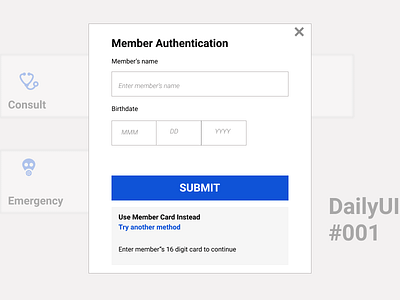 Modal Page #DailyUI #001