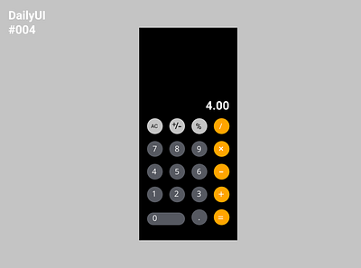 Calculator app design ios mobiledesign ui