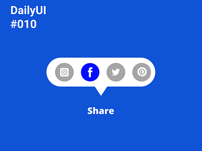 Social Share 010 buttons dailyui share ui ux