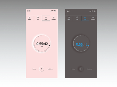 Countdown timer 014 app clock dailyui design stopwatch timer ui ux