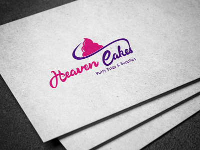 Heaven Cakes branding illustration logo design typography