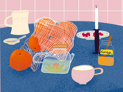 Flower tea colorful flat food illustration illustration illustrator procreate sketch
