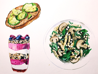 Watercolor food story