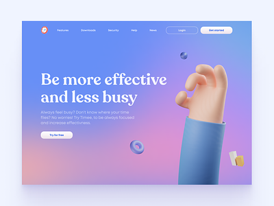 Design concept for time tracker's website design ui ui design ux ux ui ux design web web design