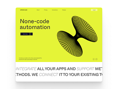Web design concept for none-code automation app's website design ui ui design ux ux ui ux design web web design website concept