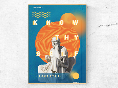 Know Thyself Poster baugasm bauhaus concept design graphic design poster poster design print print design quotes typography visual art