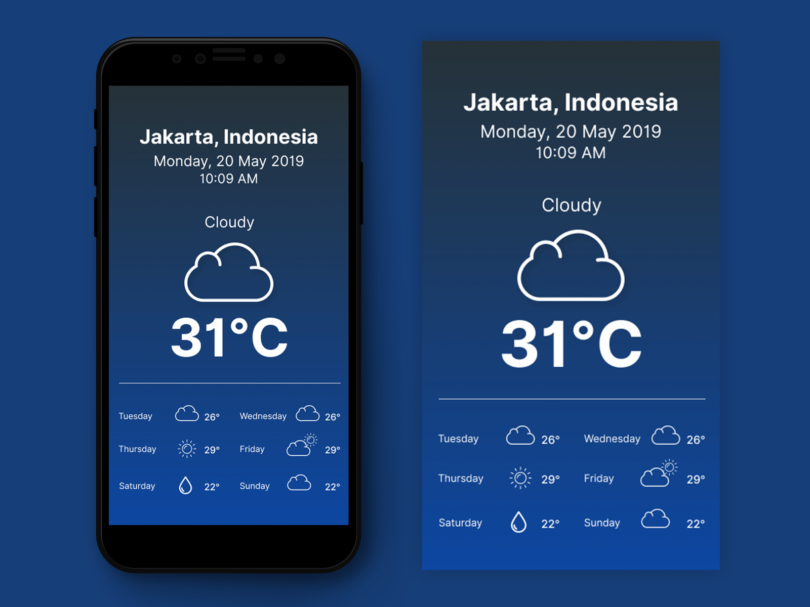 Weather Forecast by A.Karina on Dribbble