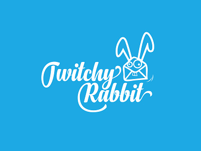 Twitchy Rabbit Logo design graphic icon illustration logo logodesign typography