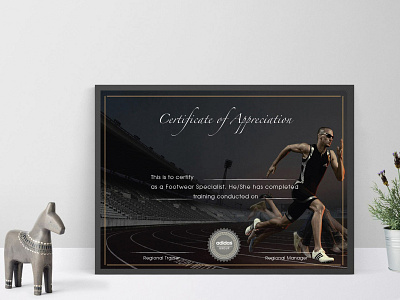 Adidas Certificate Design