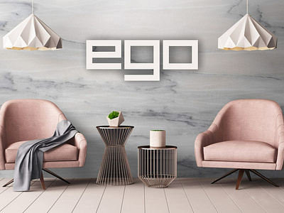 Ego 3d Wall Logo Design brand identity branding graphic logo logodesign marketing collateral