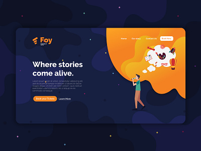 FOY Web UI Design branding clean flat illustration ui ux vector web