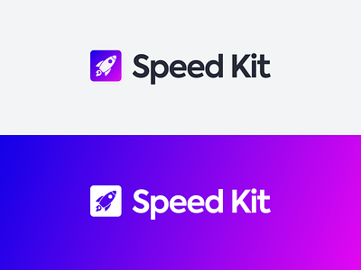 Speed Kit - Software as a Service Logo branding ecommerce gradient loading loadtime logo pageload performance saas software speed
