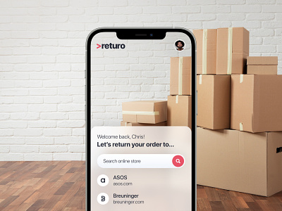 Returo - Online Shopping Returns App app asos commerce customer design ecommerce online shop retail returns shop shopping ui ux