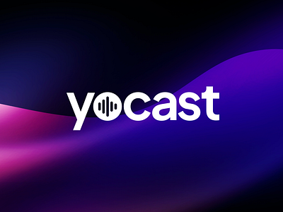 Yocast - Mobile Podcast Recording - Logo Concept 2 audio branding design logo music podcast streaming typography ui ux