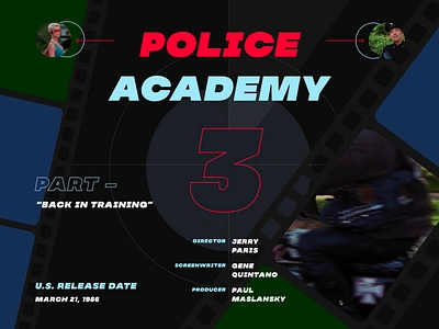 Police Academy Memories banner concept design elena sinianskaya olena synianska police police academy policeman poster ui uiux ux web webdesign website