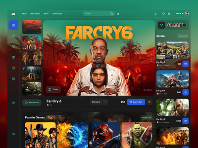 Game website concept 2d app concept creative design digital elena sinianskaya farcry flat game games gotoinc interface olena synianska ui uiux ux web webdesign website