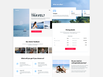 Travel WordPress theme concept design elena sinianskaya landing landing page landing page concept landing page design olena synianska travel ui uiux ux web webdesign wordpress wordpress design wordpress theme