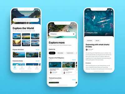 Travel app app app design application article concept design elena sinianskaya mobile mobile app mobile app design mobile design mobile ui olena synianska philippines travel travel app ui uiux ux