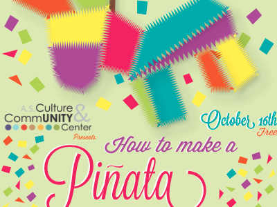 Piñata Poster buttecollege colorful cultural diversity fun multicultural piñata poster
