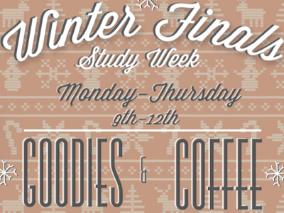 Winter Finals Week buttecollege colorful cultural diversity fun multicultural poster ugly sweater