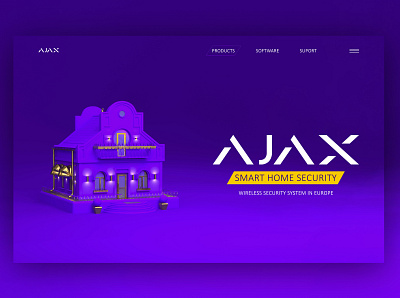 AJAX smart home security 3d design ecommerce illustration logo minimal poster poster design typography ui ux web web design website websites