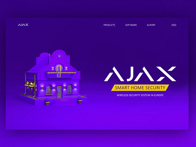 AJAX smart home security 3d design ecommerce illustration logo minimal poster poster design typography ui ux web web design website websites