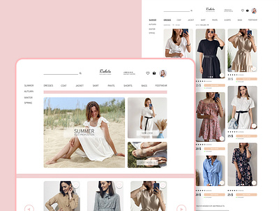 Online store for fashion designer design ecommerce ui ux web