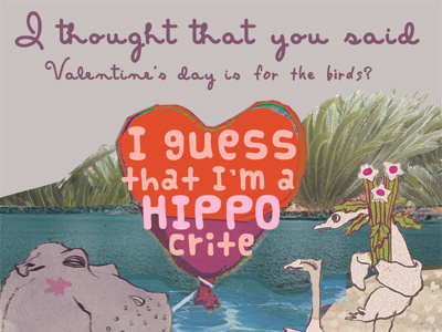My Hippo-crite balloon birds card day hippo hypocrite la valentine valentines viva