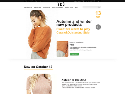 clothing website design web
