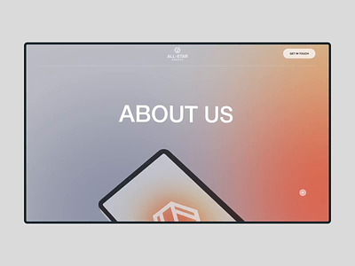 ALL-STAR Website design after effects animation clear design design figma ui uiux ux webdesign website