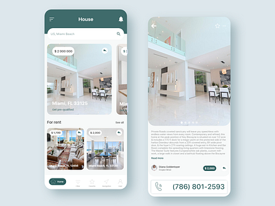 Buy for sale and rent App app clean clean ui for sale green home home app home page house interior minimal mobile ui ui ux ux