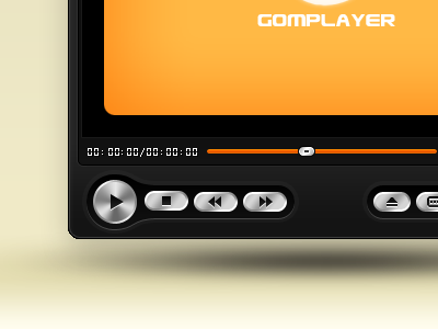 Juicy Black GOM Player Skin button buttons gom gui interface media play player skin user