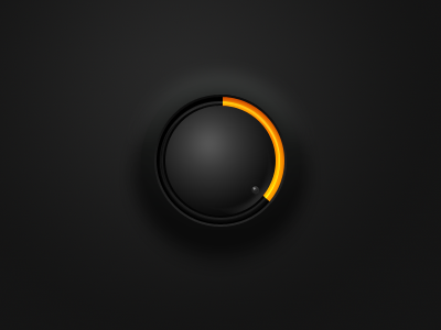 Soft Knob Black black gui interface knob soft ui