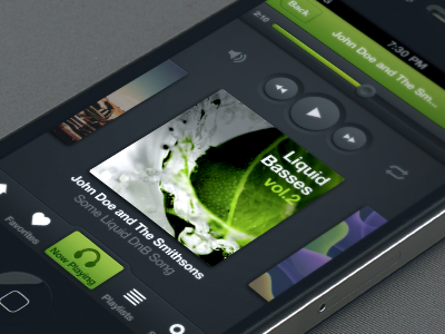 Mobile Music Player Tutorial gui interface ios iphone mobile retina tutorial ui