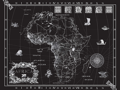 Africa Map art custom design digital painting graphic art graphic design graphics illustration map maps vector