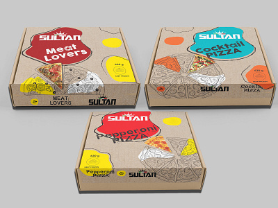 Pizza Box branding graphic art graphic design illustration package design print vector