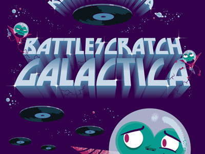 Battlescratch Galactica character design contemporary illustration illustrator record sleeve vector
