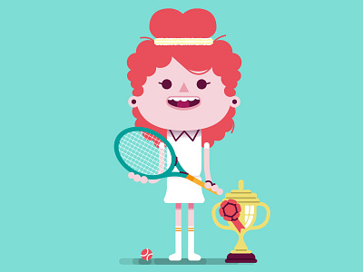 Time for Tennis animation character design digital illustration gif vector illustration wimbledon