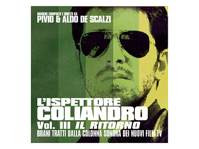 L'Ispettore Coliandro original sountrack cover 70s cd design cover artwork funky halftone halftone pattern manetti bros police poliziottesco rai