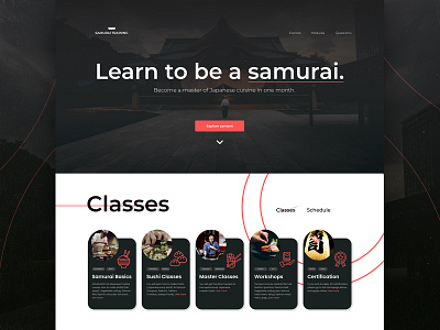 SAMURAI - Online Course Landing Page