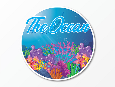 Coral logo design blueocean branding coral deepsea fiverr graphic design illustration logo minimal scubadiving underwater vector