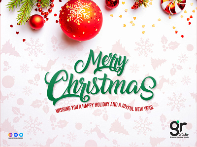 Merry Christmas and Happy Holidays christmas designstudio graphic graphic design holidays new year rainbow socailmedia studio